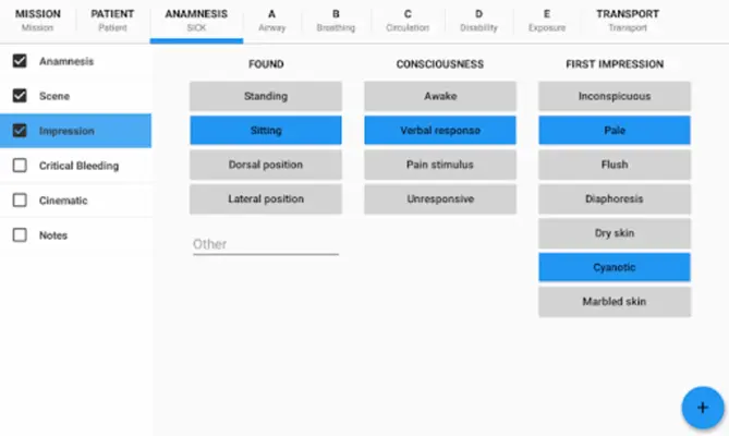 EMS Protocol - the efficient med. emergency report android App screenshot 1